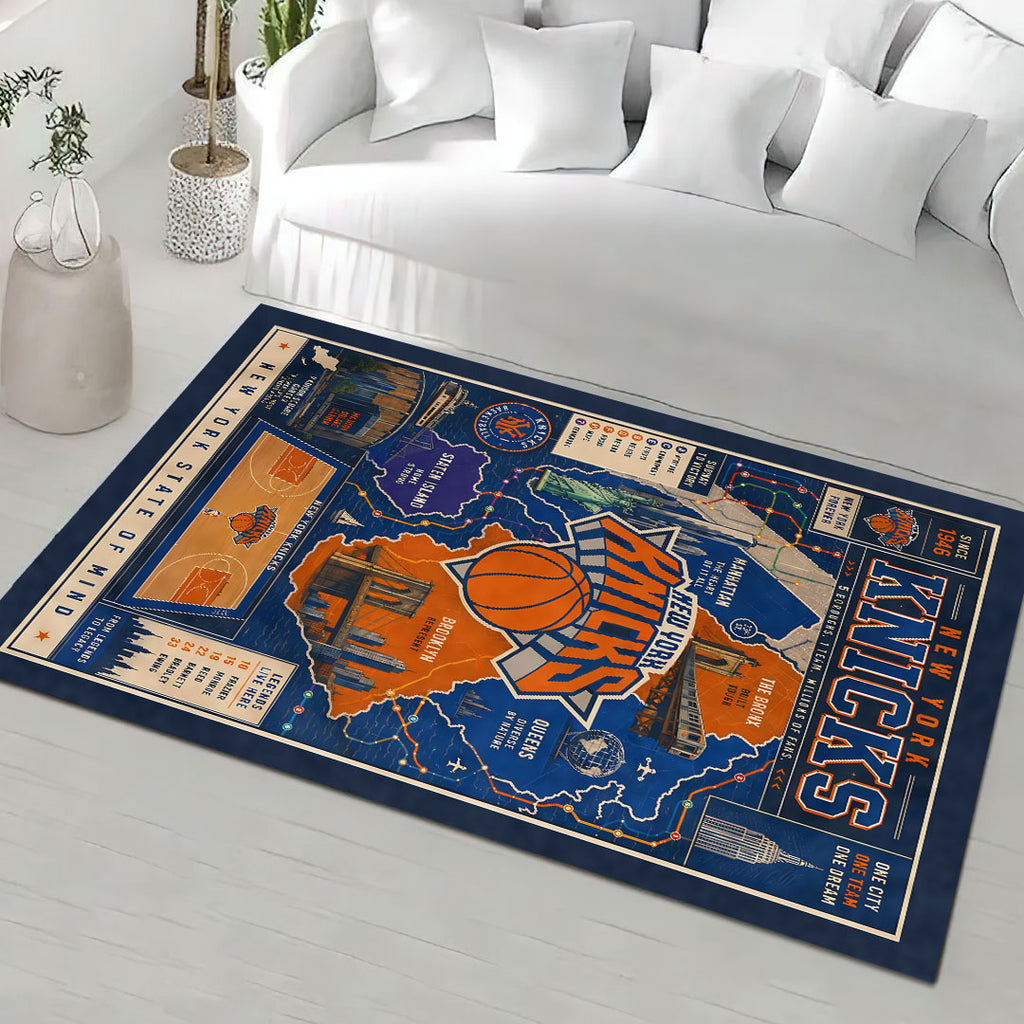 New York Knicks 2026 NBA Finals Champions Rectangular Rug – HOATT19503