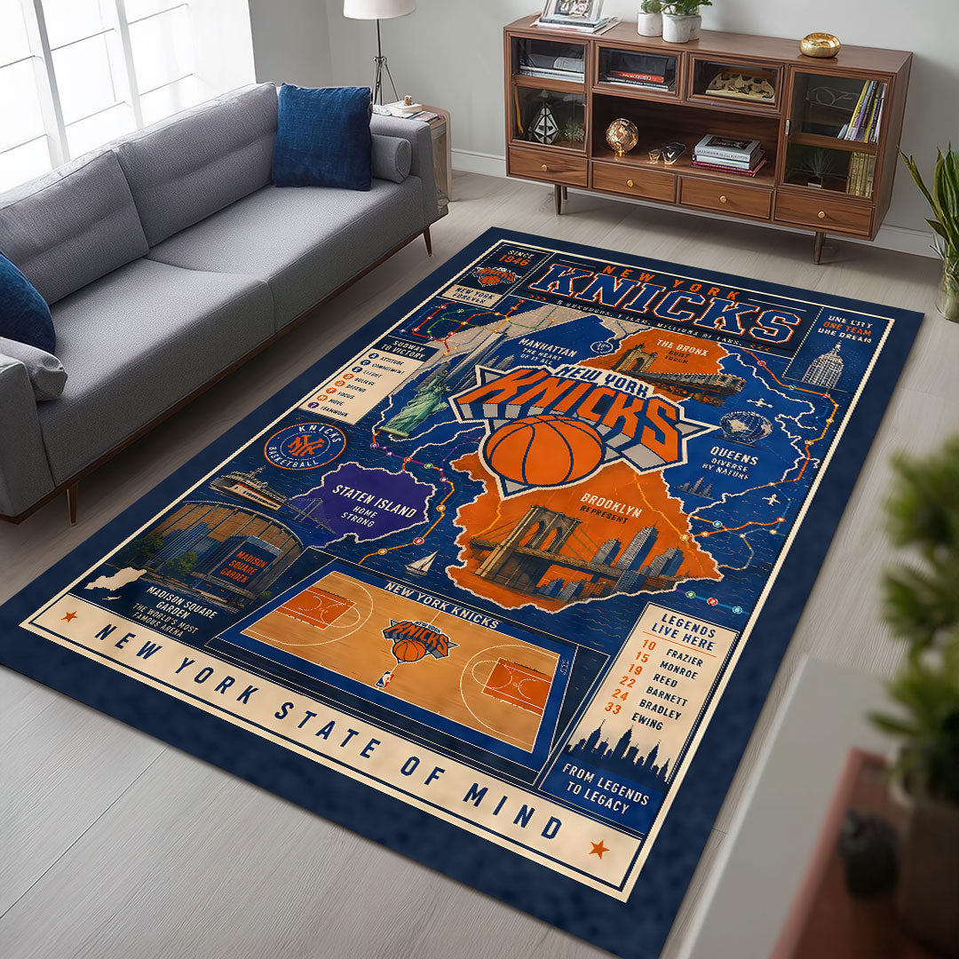 New York Knicks 2026 NBA Finals Champions Rectangular Rug – HOATT19503