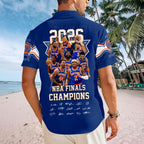 New York Knicks 2026 NBA Finals Champions Short Sleeve Button-Down Shirt – HOATT19033