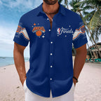 New York Knicks 2026 NBA Finals Champions Short Sleeve Button-Down Shirt – HOATT19033