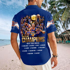 New York Knicks 2026 NBA Finals Champions Short Sleeve Button-Down Shirt – HOATT19045