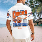 New York Knicks 2026 NBA Finals Champions Short Sleeve Button-Down Shirt – HOATT19031