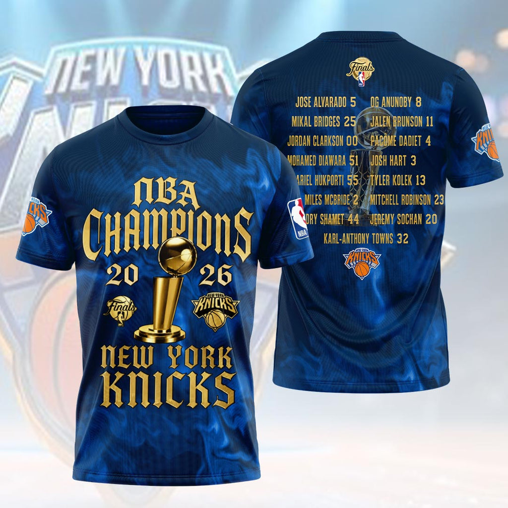 New York Knicks 2026 NBA Finals Champions 3D Apparel – HOATT19262