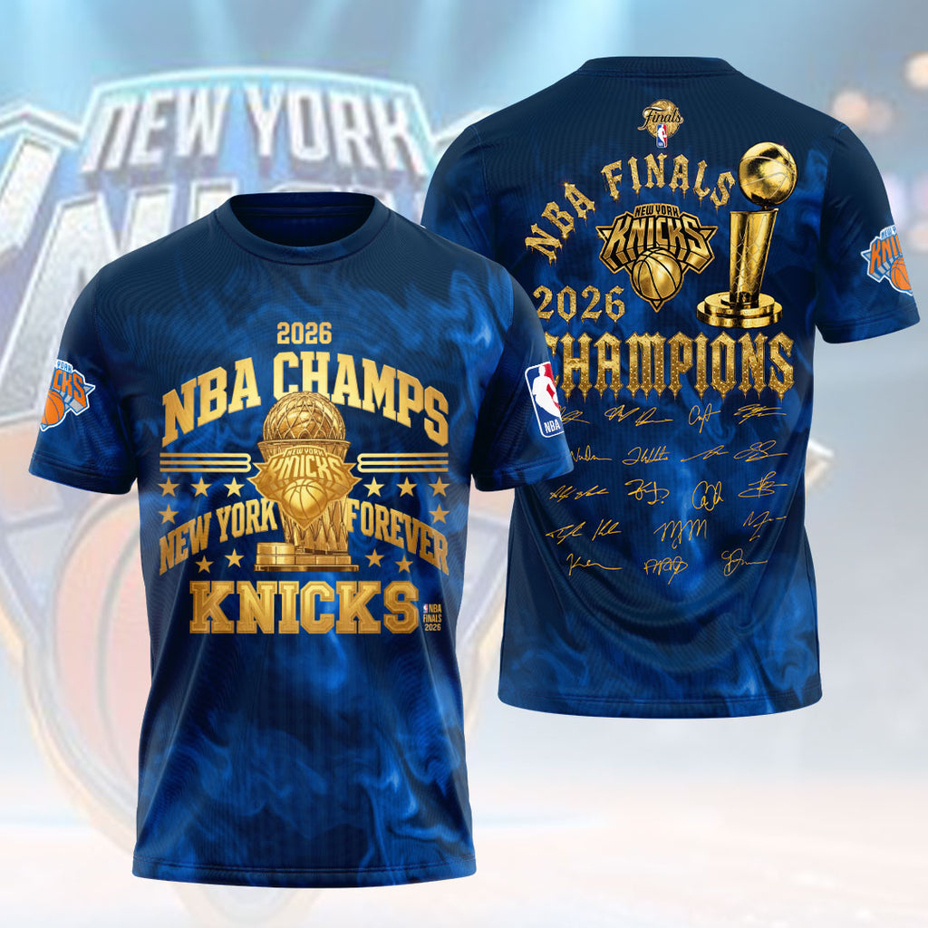 New York Knicks 2026 NBA Finals Champions 3D Apparel – HOATT19477