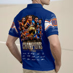 New York Knicks 2026 NBA Finals Champions Zip Polo Shirt – HOATT19034