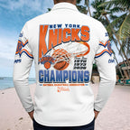 New York Knicks 2026 NBA Finals Champions Zip Polo Shirt – HOATT19246