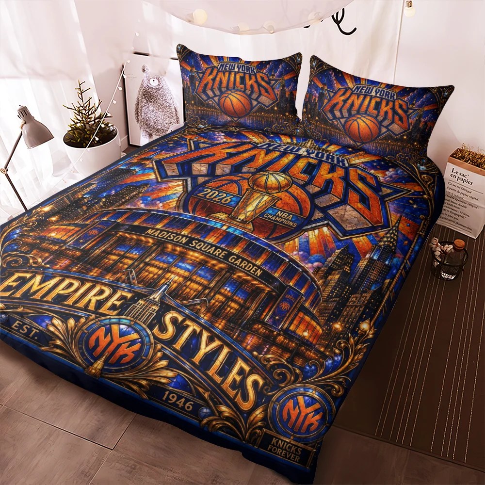 New York Knicks 3-Piece Duvet Bedding Set – TMTHU9368