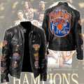 New York Knicks Motorcycle Leather Jacket – TMTHU8978