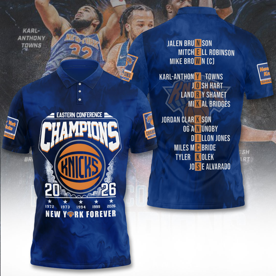 New York Knicks NBA Eastern Conference Champions 2026 3D Apparel – TANTN23186