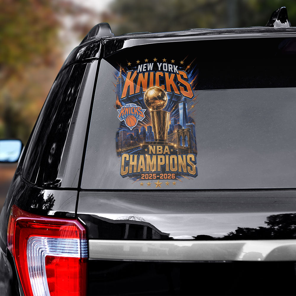 New York Knicks NBA Finals Champions 2026 3D Car Sticker – TANTN23919
