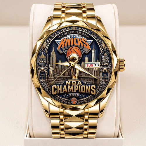 New York Knicks NBA Finals Champions 2026 Alloy Luxury Quartz Watch – TANTN24140