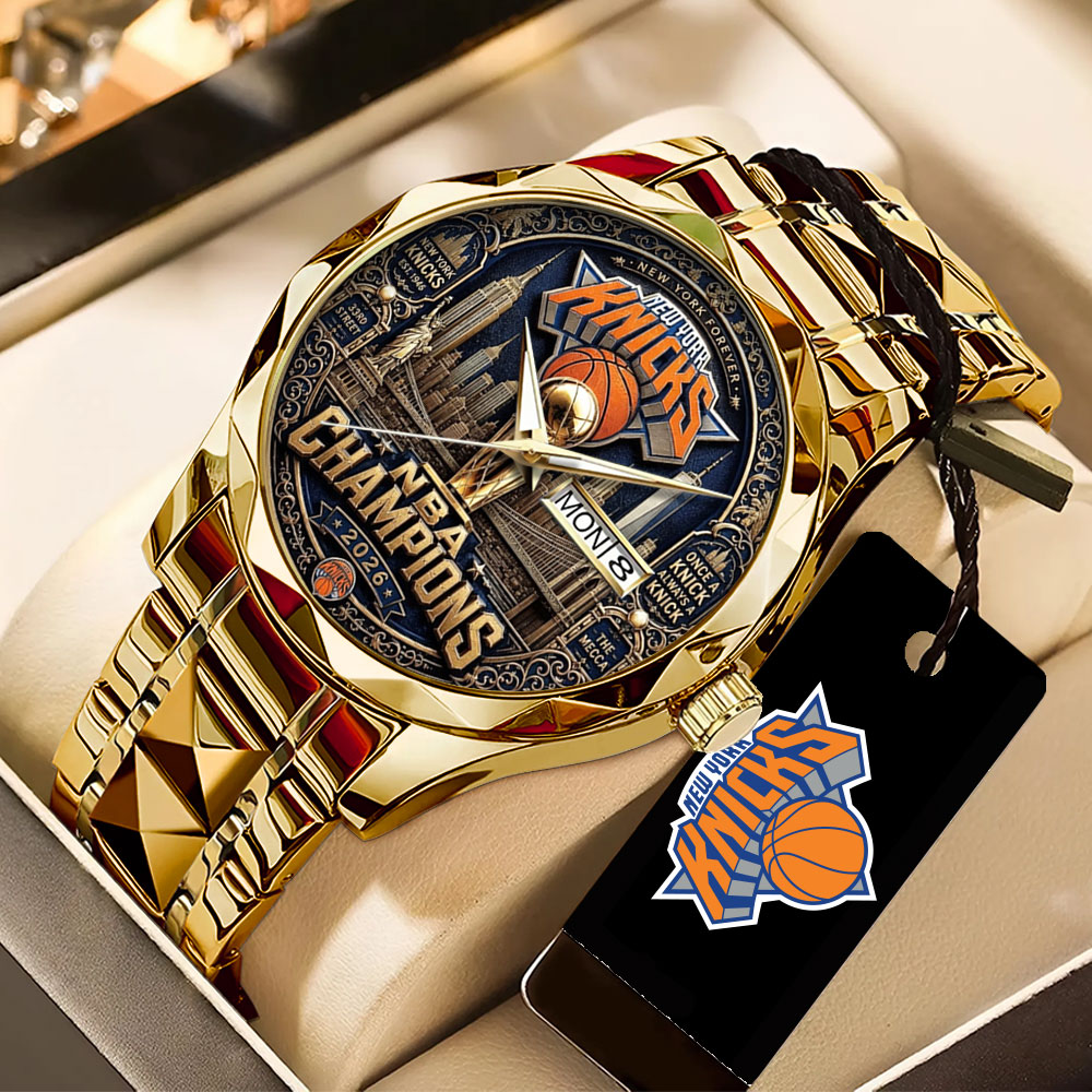 New York Knicks NBA Finals Champions 2026 Alloy Luxury Quartz Watch – TANTN24140