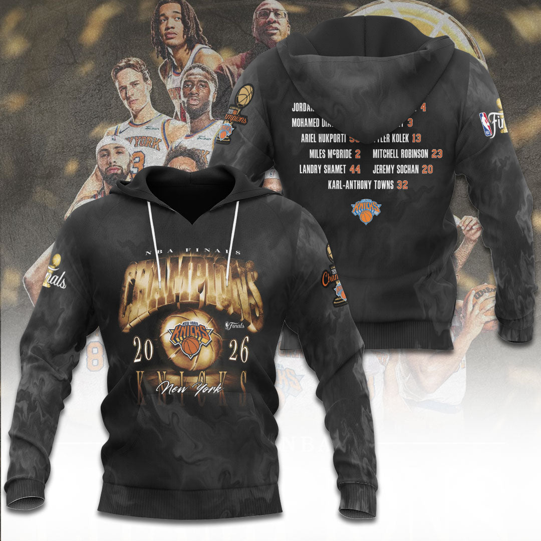 New York Knicks NBA Finals Champions 2026 3D Apparel – TANTN23639