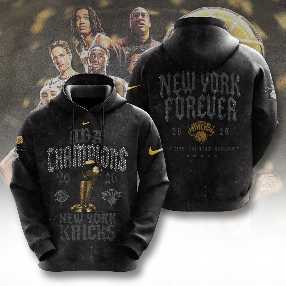 New York Knicks NBA Finals Champions 2026 3D Apparel – TANTN23645
