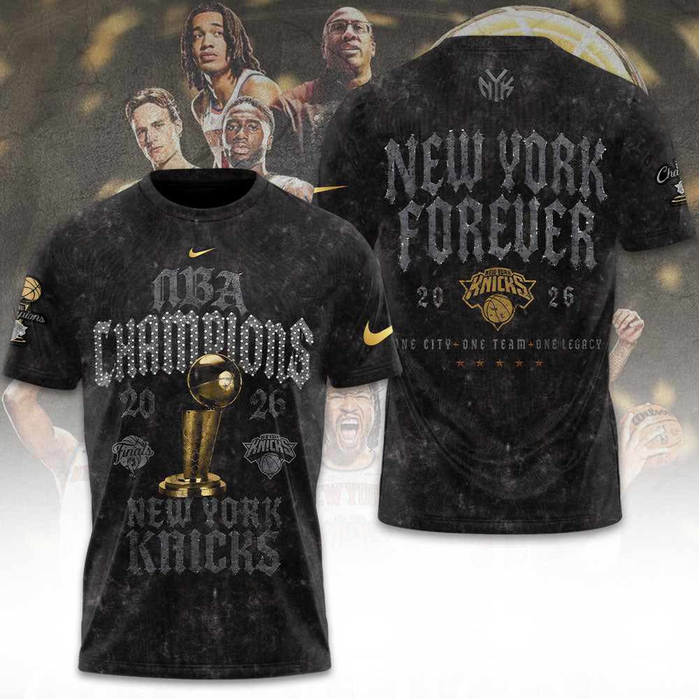 New York Knicks NBA Finals Champions 2026 3D Apparel – TANTN23645