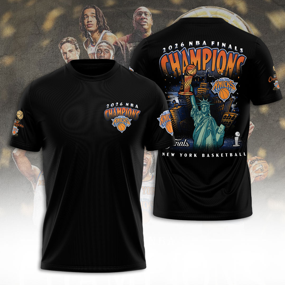 New York Knicks NBA Finals Champions 2026 3D Apparel – TANTN23867