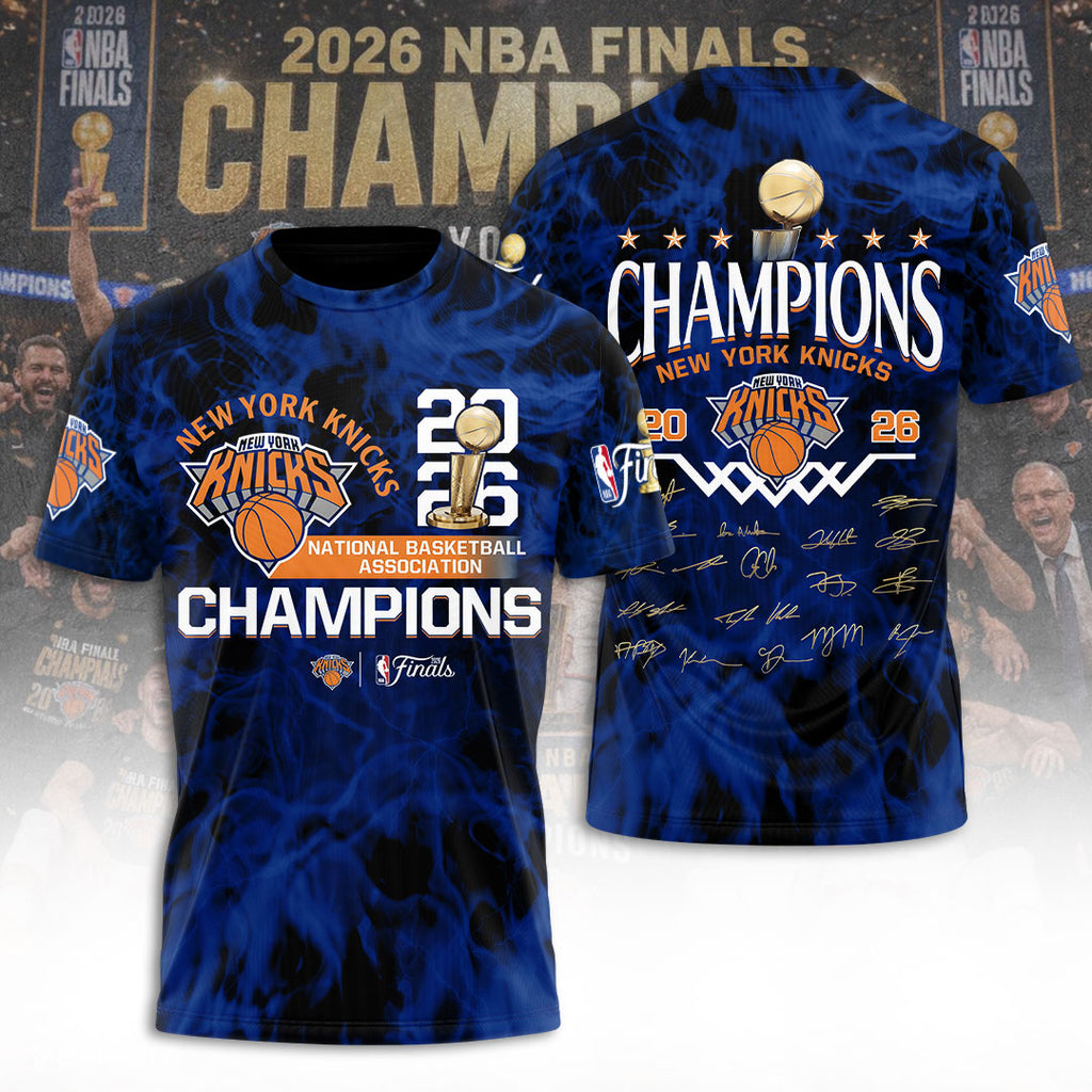 New York Knicks NBA Finals Champions 2026 3D Apparel – TANTN24150