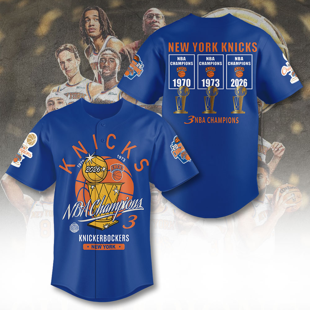 New York Knicks NBA Finals Champions 2026 Baseball Jersey – TANTN23733
