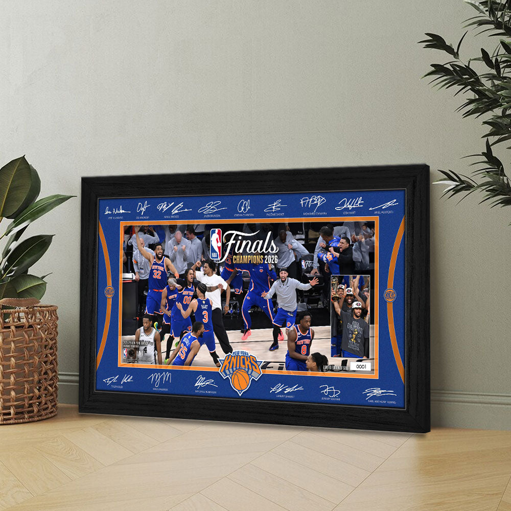 New York Knicks NBA Finals Champions 2026 Rectangle Canvas With Inner Frame – TANTN23725