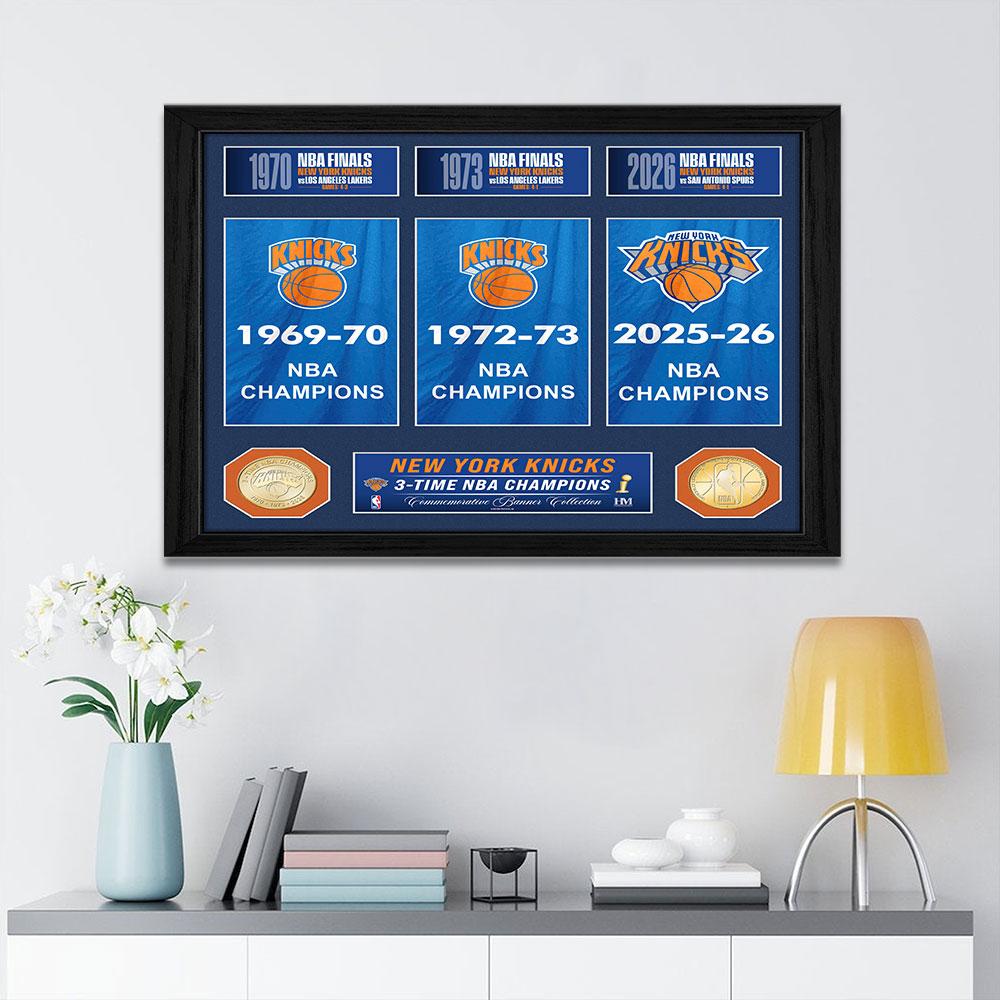 New York Knicks NBA Finals Champions 2026 Rectangle Canvas With Inner Frame – TANTN23727