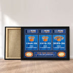 New York Knicks NBA Finals Champions 2026 Rectangle Canvas With Inner Frame – TANTN23727