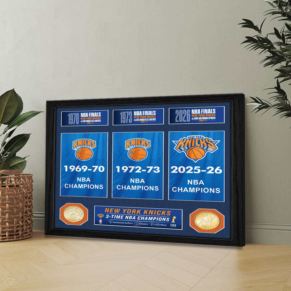 New York Knicks NBA Finals Champions 2026 Rectangle Canvas With Inner Frame – TANTN23727