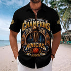 New York Knicks NBA Finals Champions 2026 Short Sleeve Button-Down Shirt – TMTHU8913