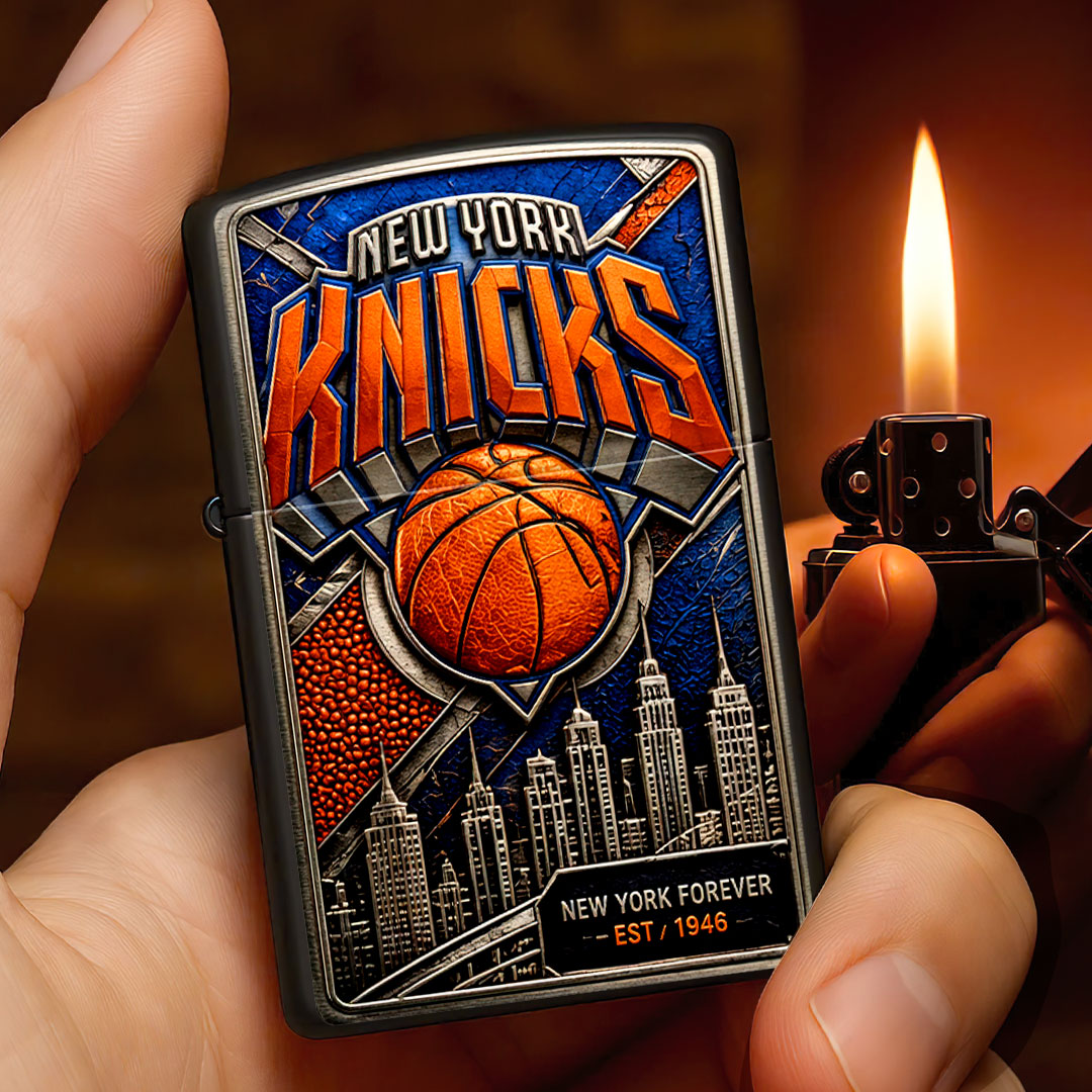 New York Knicks 2026 NBA Finals Champions Zippo Lighter Case (No Insert) – HOATT19279
