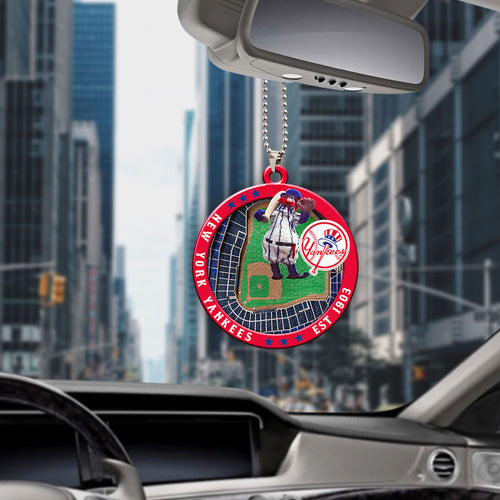 New York Yankees Custom shape 2-sided Acrylic Car Ornament – HOATT13050