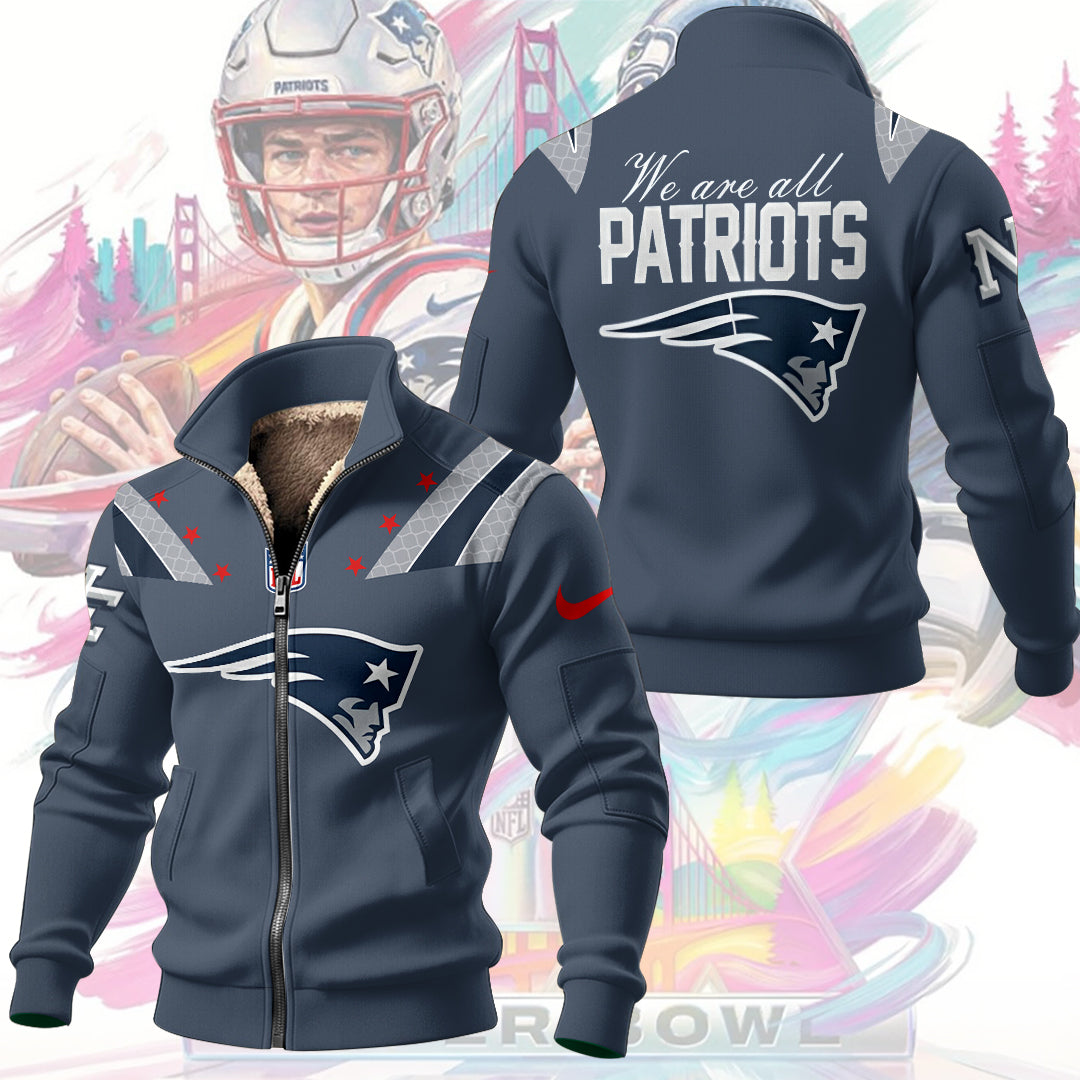 New England Patriots Thick Knit Fleece Jacket – TMTHU3365