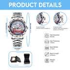 New England Patriots 2025 AFC Champions Alloy Luxury Quartz Watch – TANTN20686