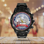 New England Patriots 2025 AFC Champions Black Stainless Steel Watch – TANTN20687