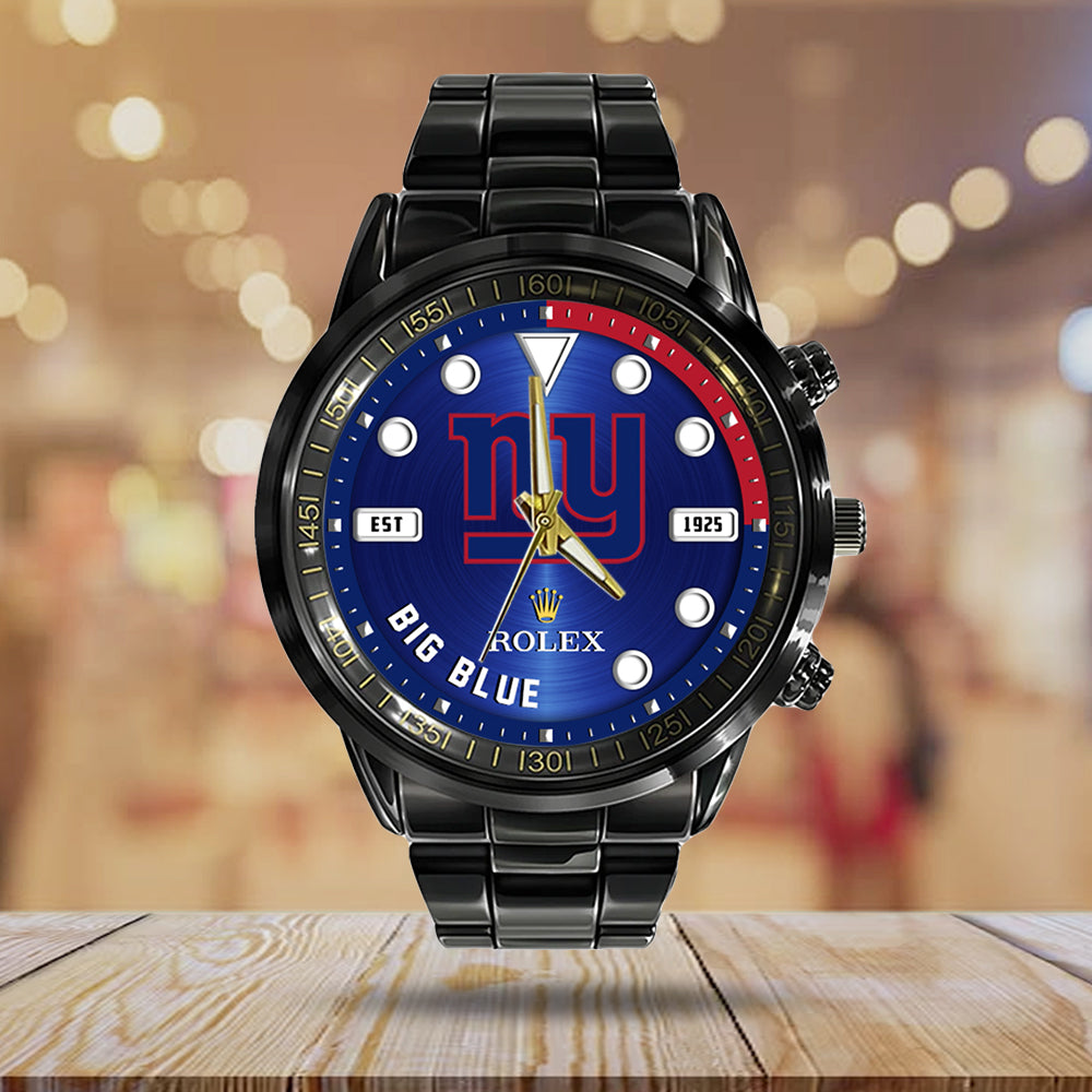 New York Giants x Rolex Black Stainless Steel Watch – MAITM13243