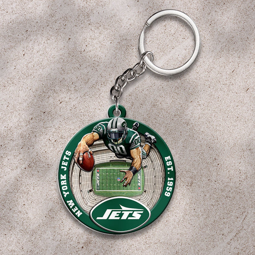 New York Jets Custom Shape 2-sided Keychain – HOATT12705