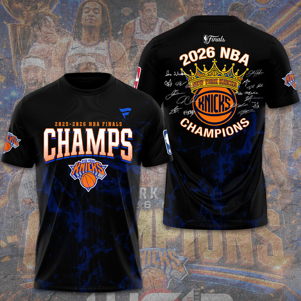 New York Knicks 2026 NBA Champions 3D Apparel – GNE7181