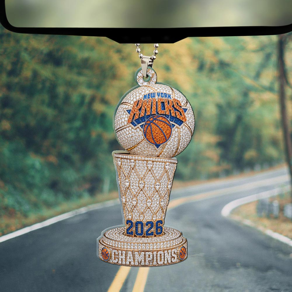 New York Knicks 2026 NBA Finals Champions Custom shape 2-sided Acrylic Car Ornament – HOATT19071