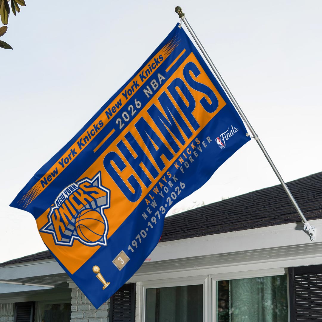 New York Knicks 2026 NBA Finals Champions 3D Double-side House Flag – HOATT18986