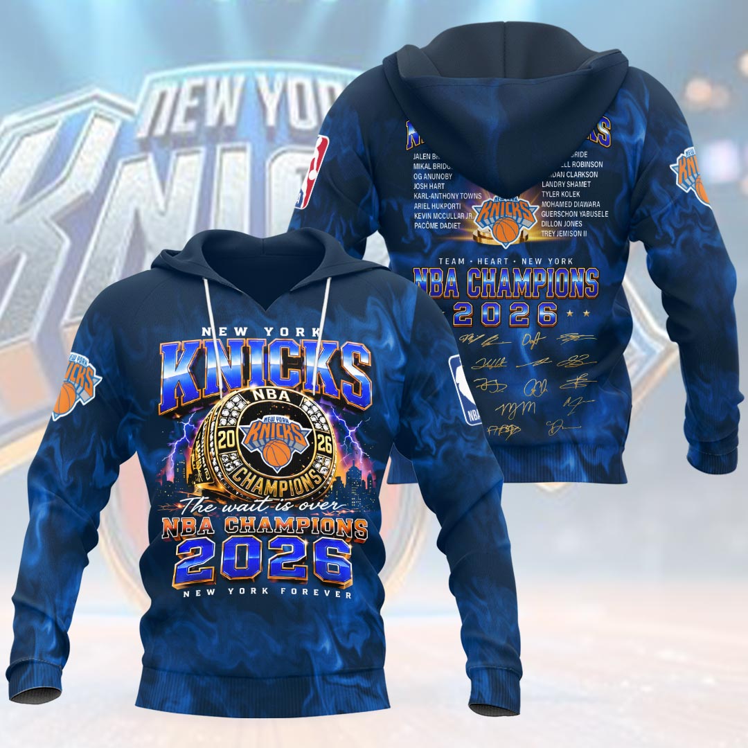 New York Knicks 2026 NBA Finals Champions 3D Apparel – HOATT19172