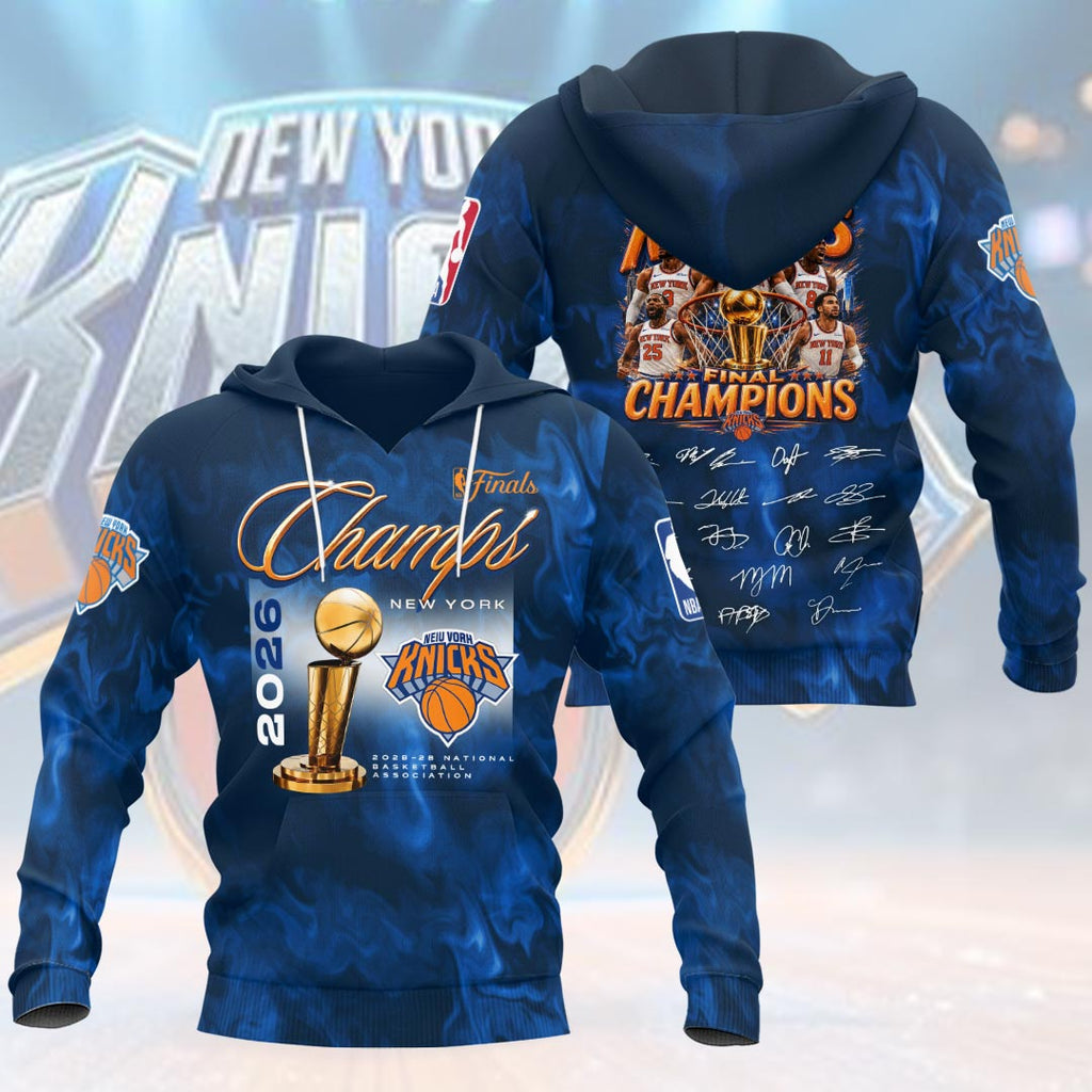 New York Knicks 2026 NBA Finals Champions 3D Apparel – HOATT19894