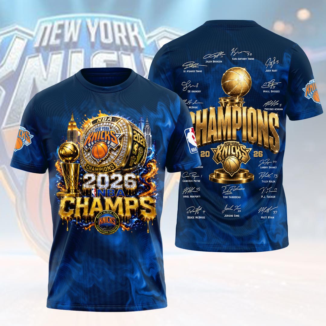 New York Knicks 2026 NBA Finals Champions 3D Apparel – HOATT19497