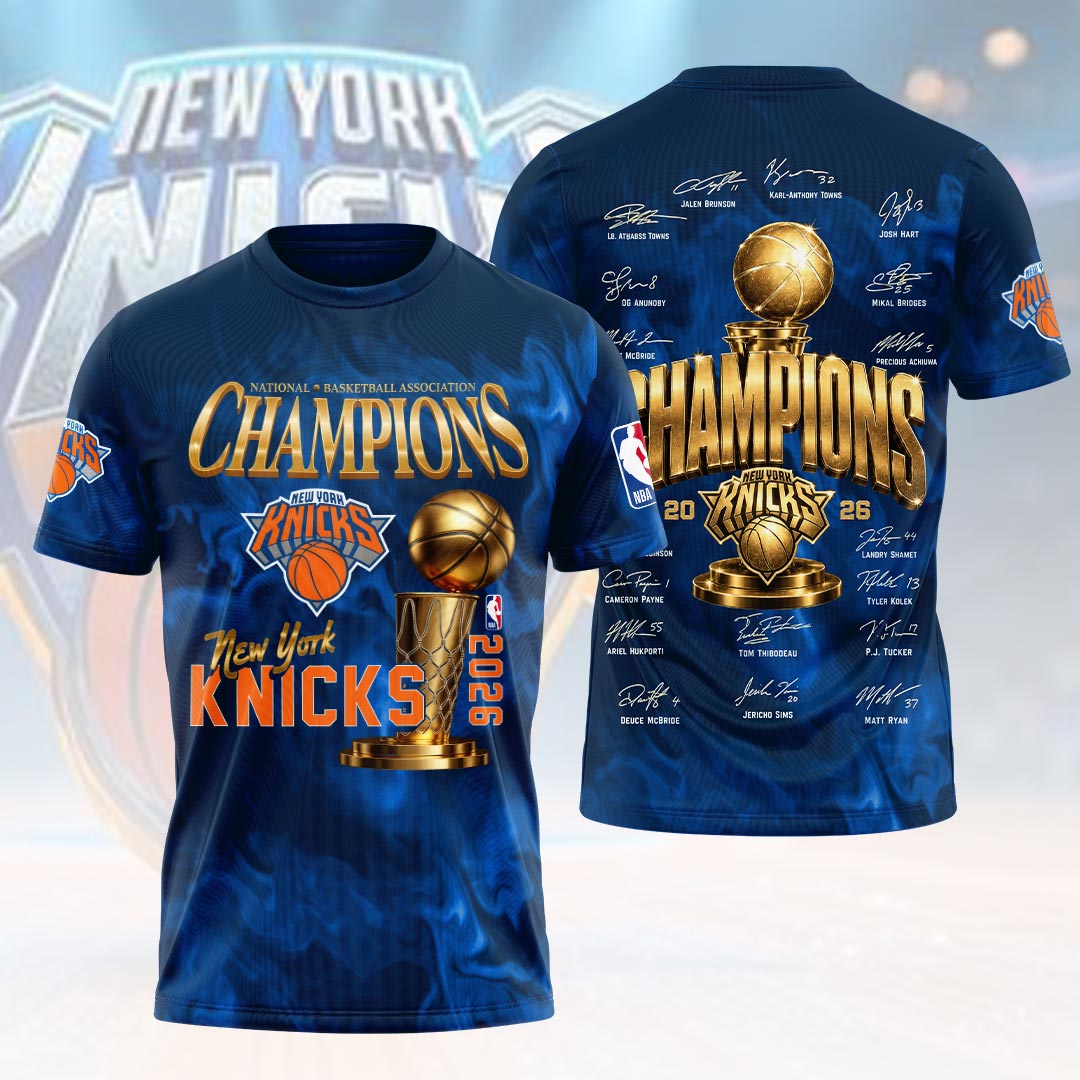 New York Knicks 2026 NBA Finals Champions 3D Apparel – HOATT19079
