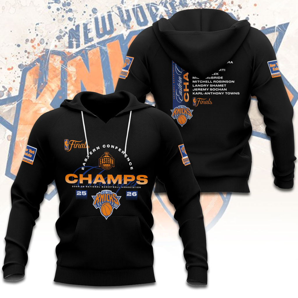 New York Knicks NBA Eastern Conference Champions 2026 3D Apparel – TANTN23192