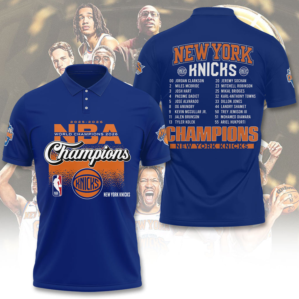 New York Knicks NBA Finals Champions 2026 3D Apparel – TANTN23819
