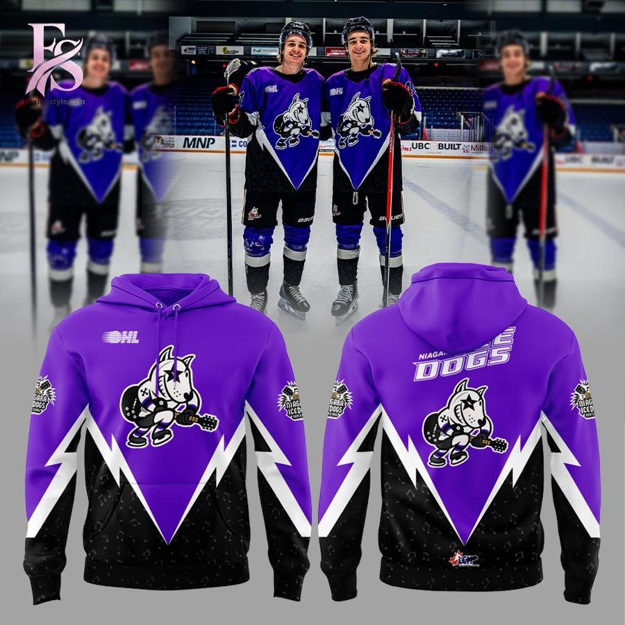 Niagara IceDogs 2025 Classic Rock Hockey Hoodie