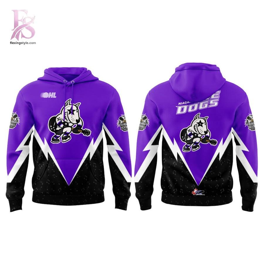 Niagara IceDogs 2025 Classic Rock Hockey Hoodie