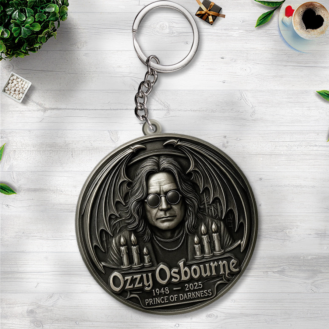 Ozzy Osbourne Custom Shape 2-Side Printed Keychain – TMTHU535