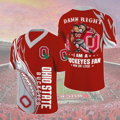 Ohio State Buckeyes Football 3D Football Jersey – MAITM12767