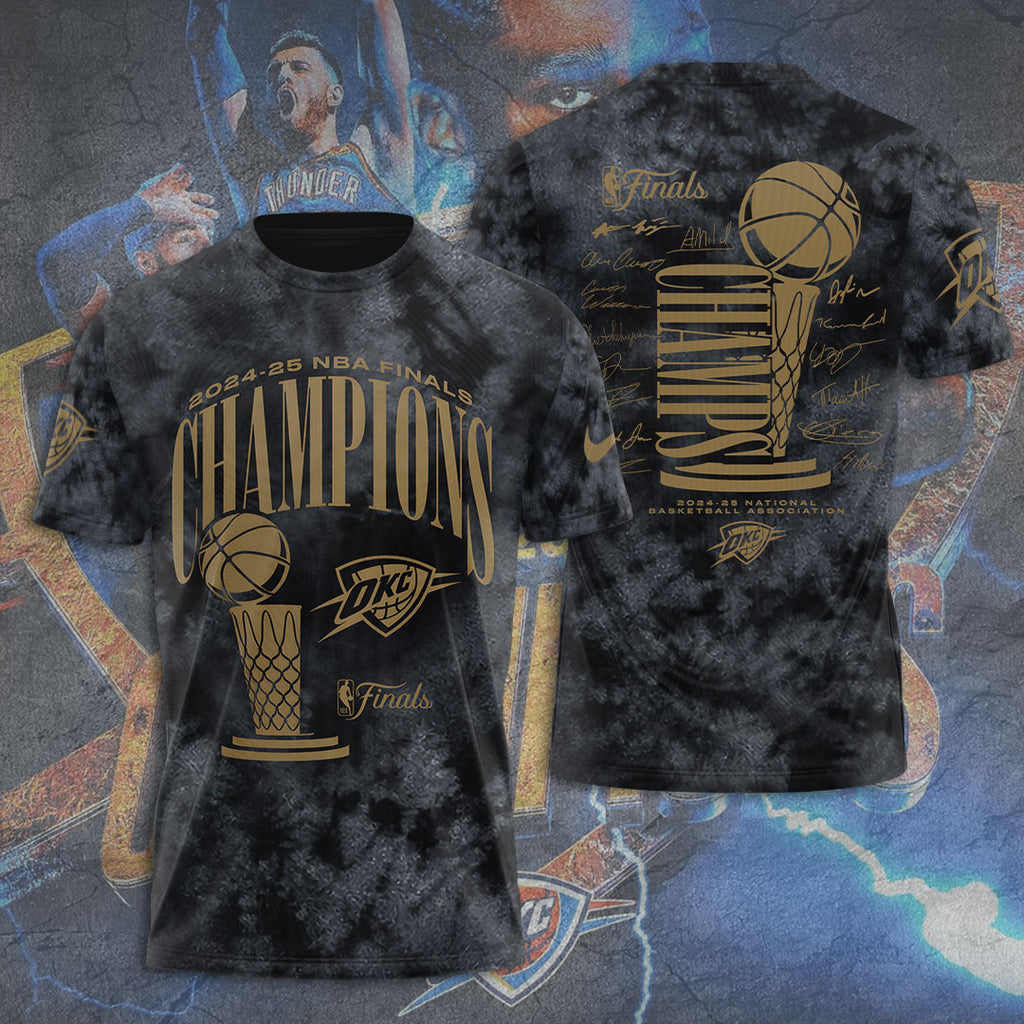 Oklahoma City Thunder 2025 NBA Champions 3D Apparel – TANTN 13881