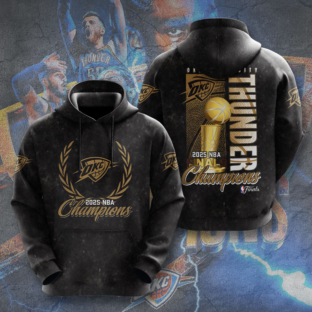 Oklahoma City Thunder 2025 NBA Champions 3D Apparel – TANTN 13956