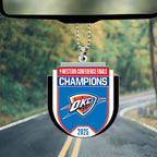 Oklahoma City Thunder 2025 NBA Champions Custom Shape 2-sided Acrylic Car Ornament – MAITM 11308